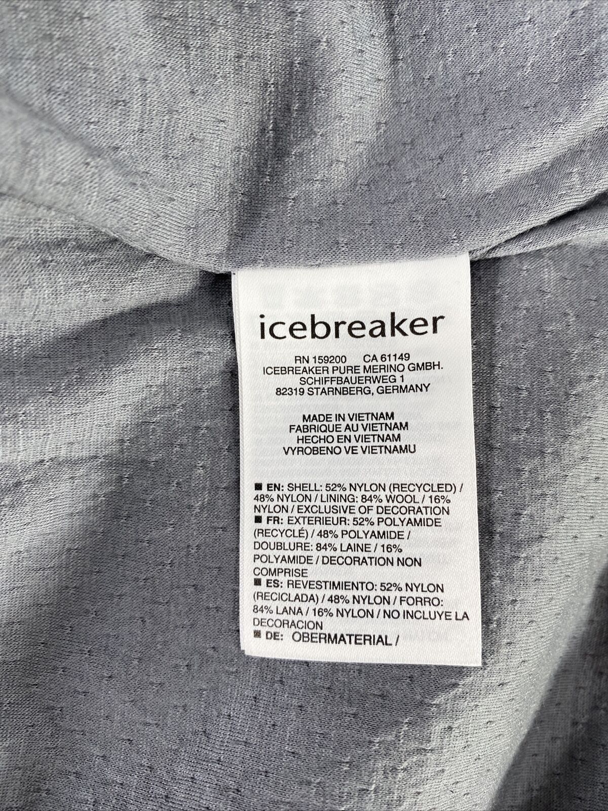 NEW Icebreaker Men's Gray Tropos Hooded Windbreaker Jacket - XL