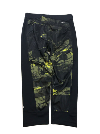 NEW adidas Women's Green Camouflage Cropped Techfit Leggings Sz S