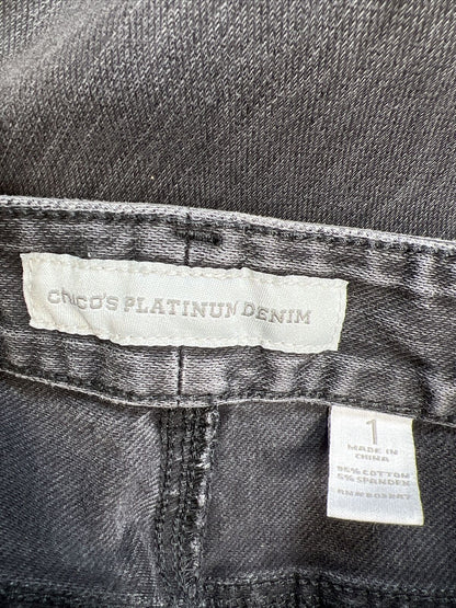 Chico's Women's Black Denim Stretch Skinny Jeans - 1/US 8
