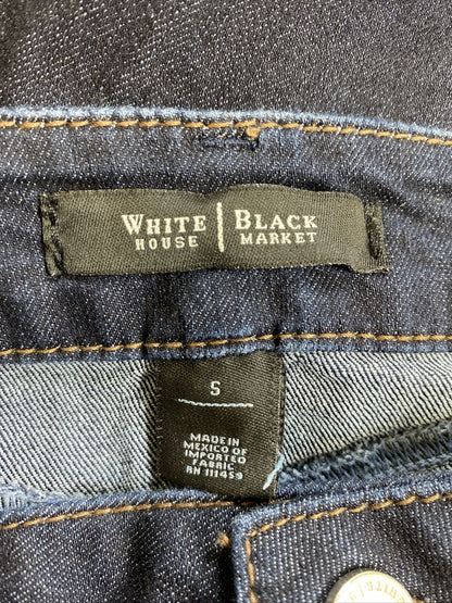 White House Black Market Women's Dark Wash Skinny Jeans - S
