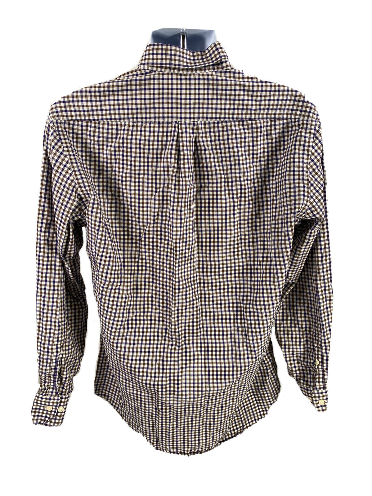 Peter Millar Men's Purple/Brown Plaid Casual Button Up Shirt Sz M