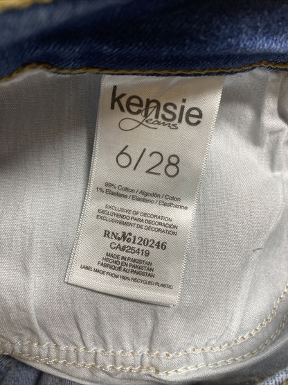 NEW Kensie Women's Light Wash Effortless Skinny Crop Jeans - 6/28