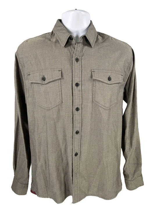 NEW REI Men's Brown Long Sleeve Button Up Casual Shirt - S