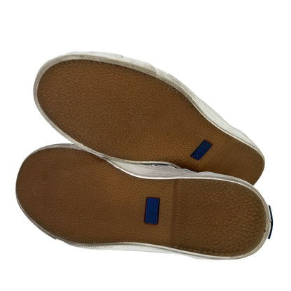 Keds Women's White Perforated Leather Lace Up Sneakers - 7