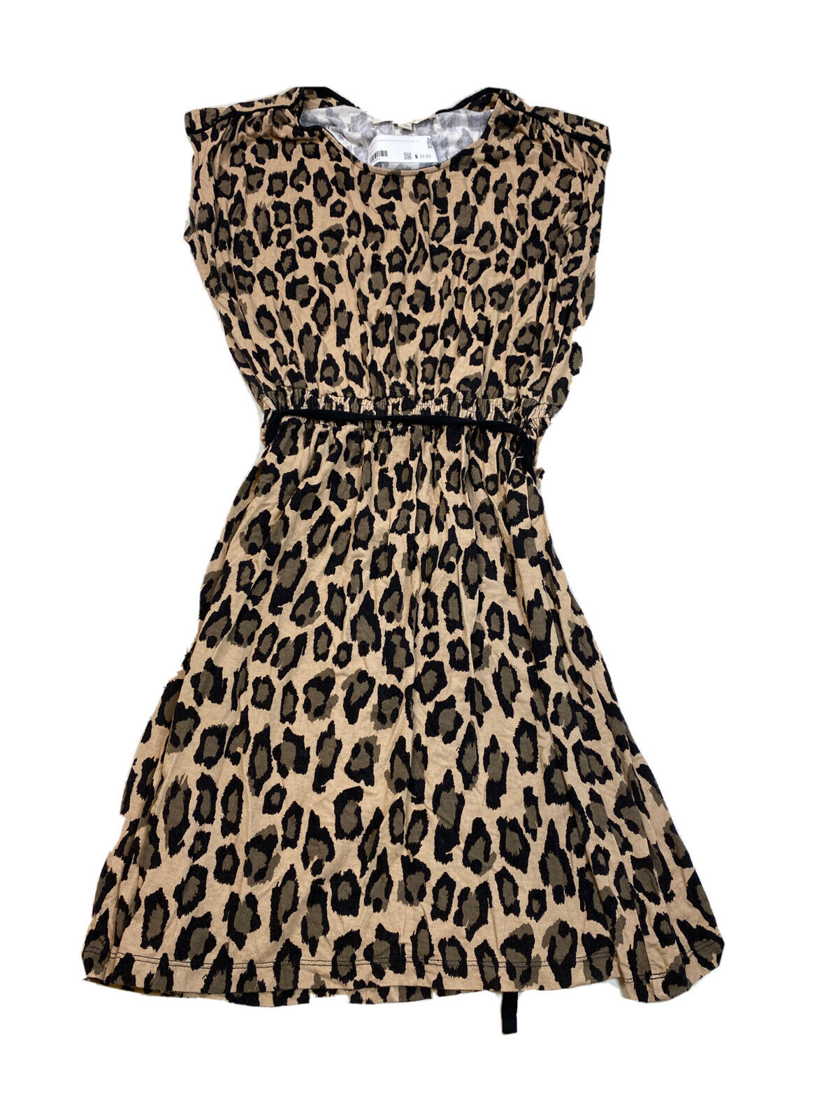 LOFT Women's Brown/Black Animal Print Sleeveless A-Line Dress - XS
