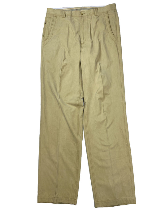 Tommy Bahama Men's Beige Silk Blend Chino Khaki Pants - 34