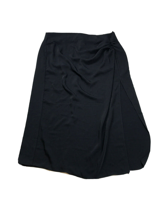 NUEVO Mango MNG Falda negra con abertura lateral larga para mujer - XXL
