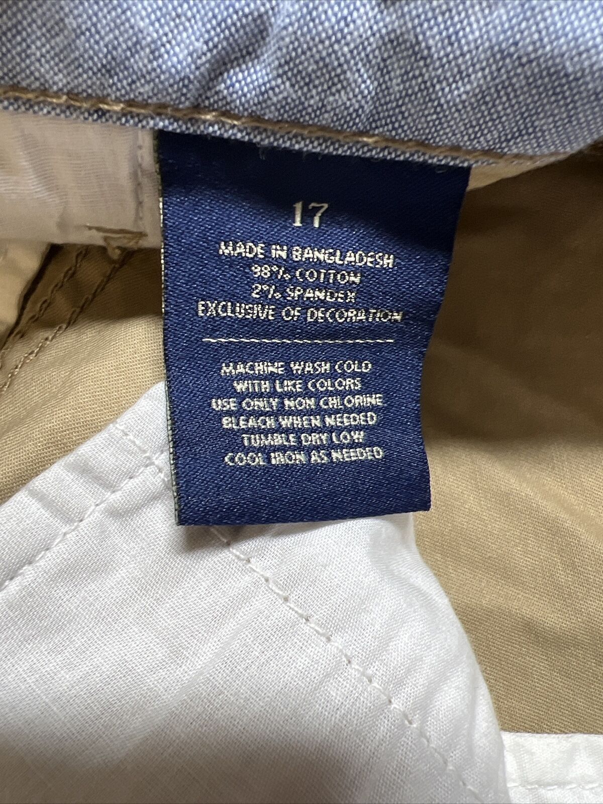 NEW US POLO ASSN Women's Brown Chino Shorts - 17