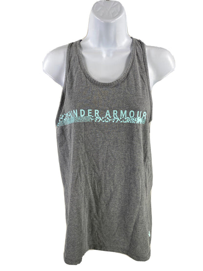 Under Armour Women's Gray Sleeveless Loose Fit Racerback Tank Top - S