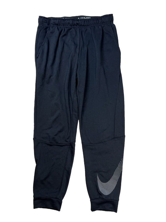 Nike Men's Black Dri-Fit Tapered Leg Sweatpants - L