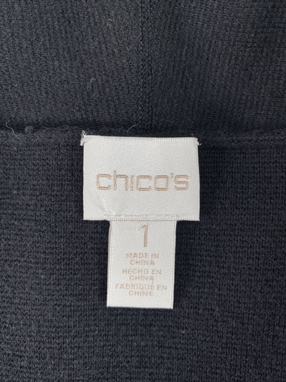 Chico's Women's Black Long Sleeve Fairene Cardigan Sweater - 1 (US M)