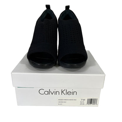 NUEVO Tacones de punto elástico Massey negros de Calvin Klein para mujer - 7