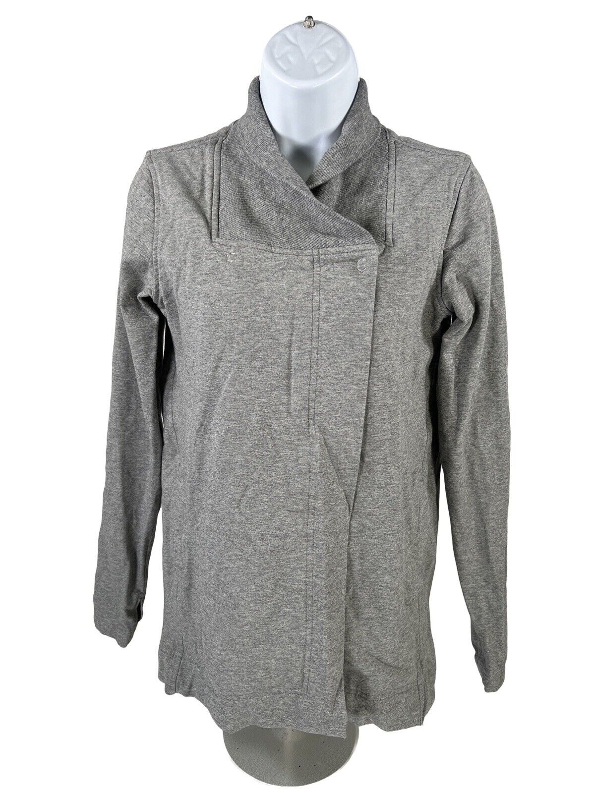 Lululemon Women's Gray Snap Button Cardigan Sweatshirt - 2