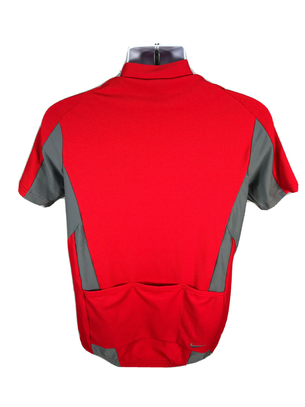 Nike Men's Red Short Sleeve 1/2 Zip Sphere Dry Cycling Shirt Sz M