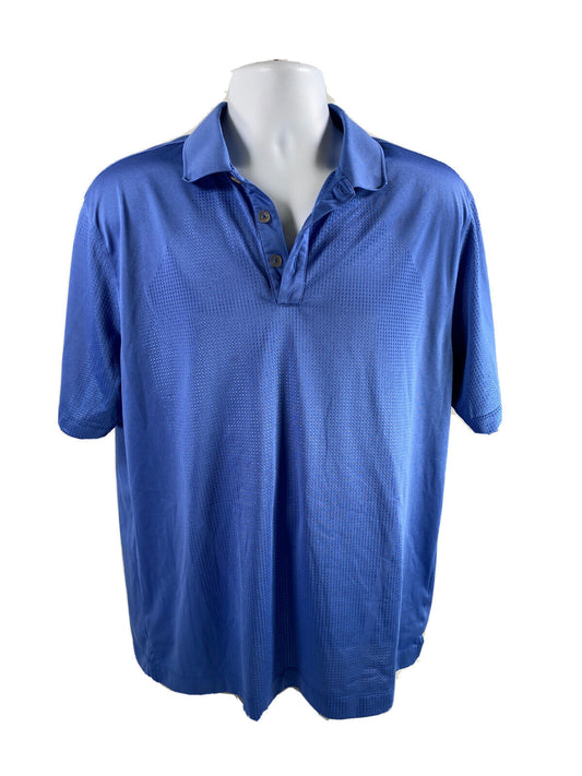 Nike Golf Men's Blue Dri-Fit Short Sleeve Activewear Polo Shirt - L