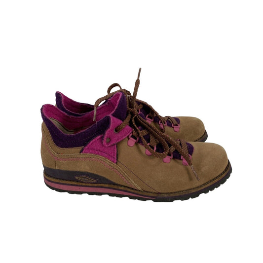 Merrell Women's Brown/Purple Suede Dark Earth Low Trail Hiking Shoes - 9