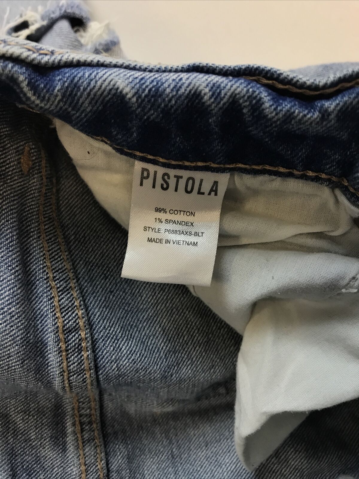 Pistola Women's Light Wash Distressed Cropped Charlie Jeans Sz 25