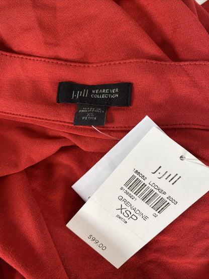 NEW J.Jill Wearever Collection Women's Red Duster Cardigan Sz SXP Petite