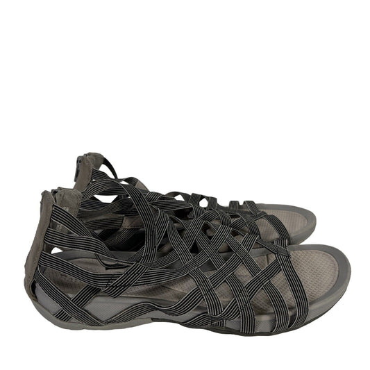 Baretraps Women's Gray Strappy Open Toe Sport Sandals - 8.5 M