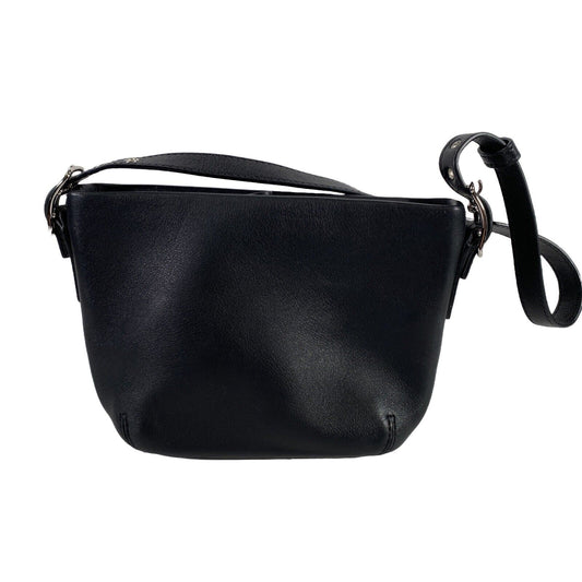 Coach Black Genuine Leather Small Evening Shoulder Bag Purse