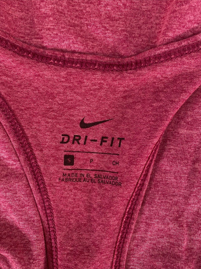 Nike Women's Pink Dri-Fit Racerback Athletic Tank Top - S