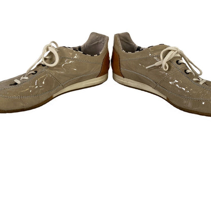 Floris Van Bommel Zapatos deportivos con cordones de cuero beige para mujer - 38