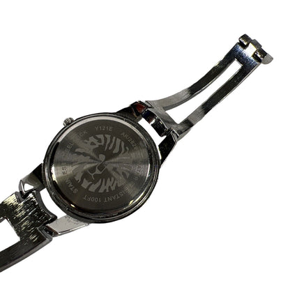 Anne Klein Women's Silver Tone Round Diamond Bracelet Watch