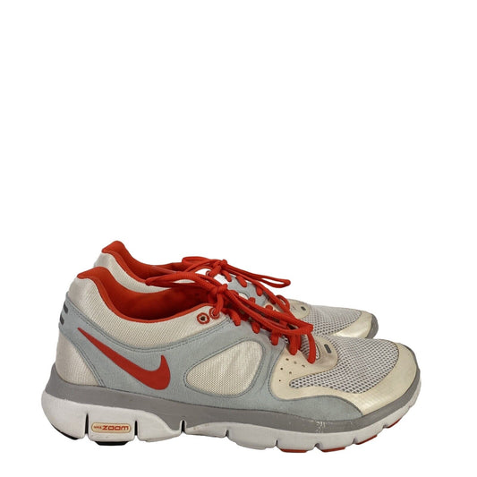 Zapatillas Nike Free Everyday con cordones para mujer, color blanco/naranja, 9,5