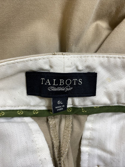 Talbots Women's Beige Heritage Boot Dress Pants - 6 Long
