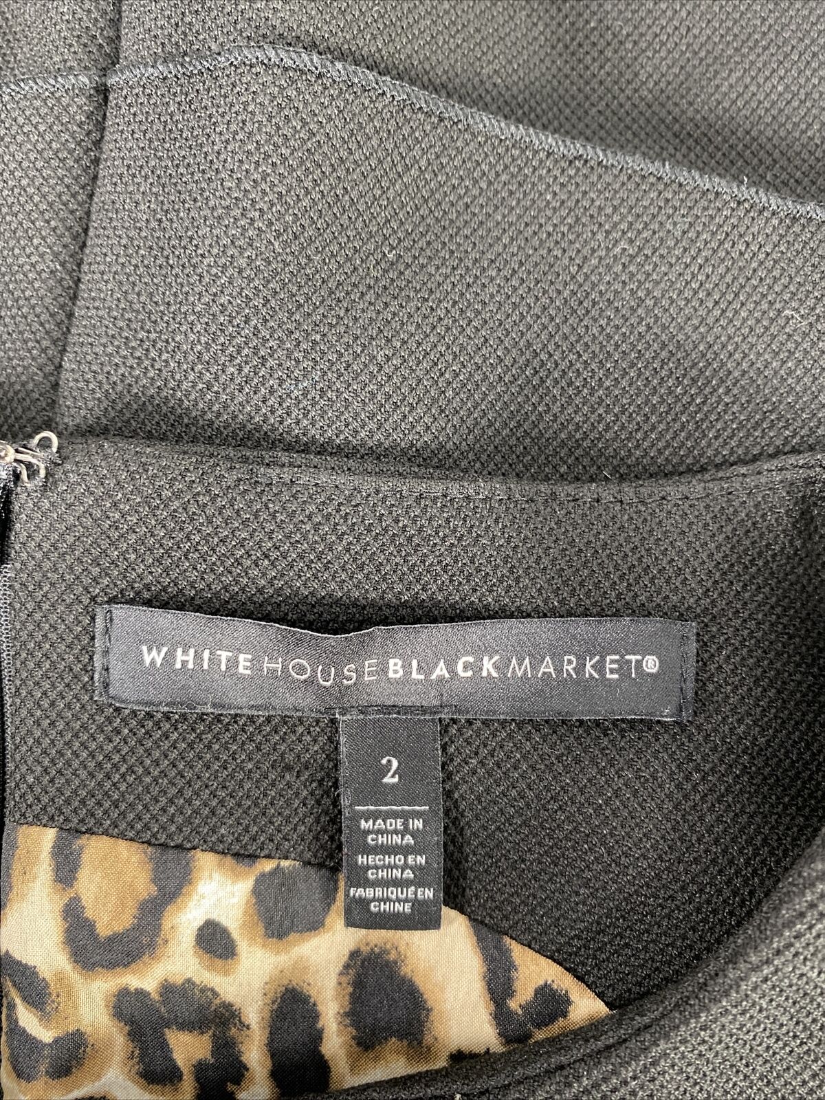 White House Black Market Blusa peplum sin mangas negra para mujer - 2
