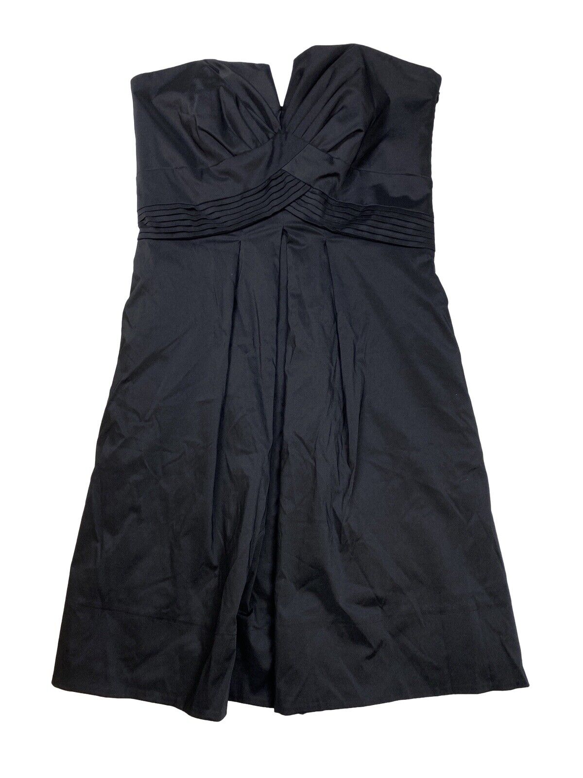 White House Black Market Women's Black Strapless A-Line Dress - 6
