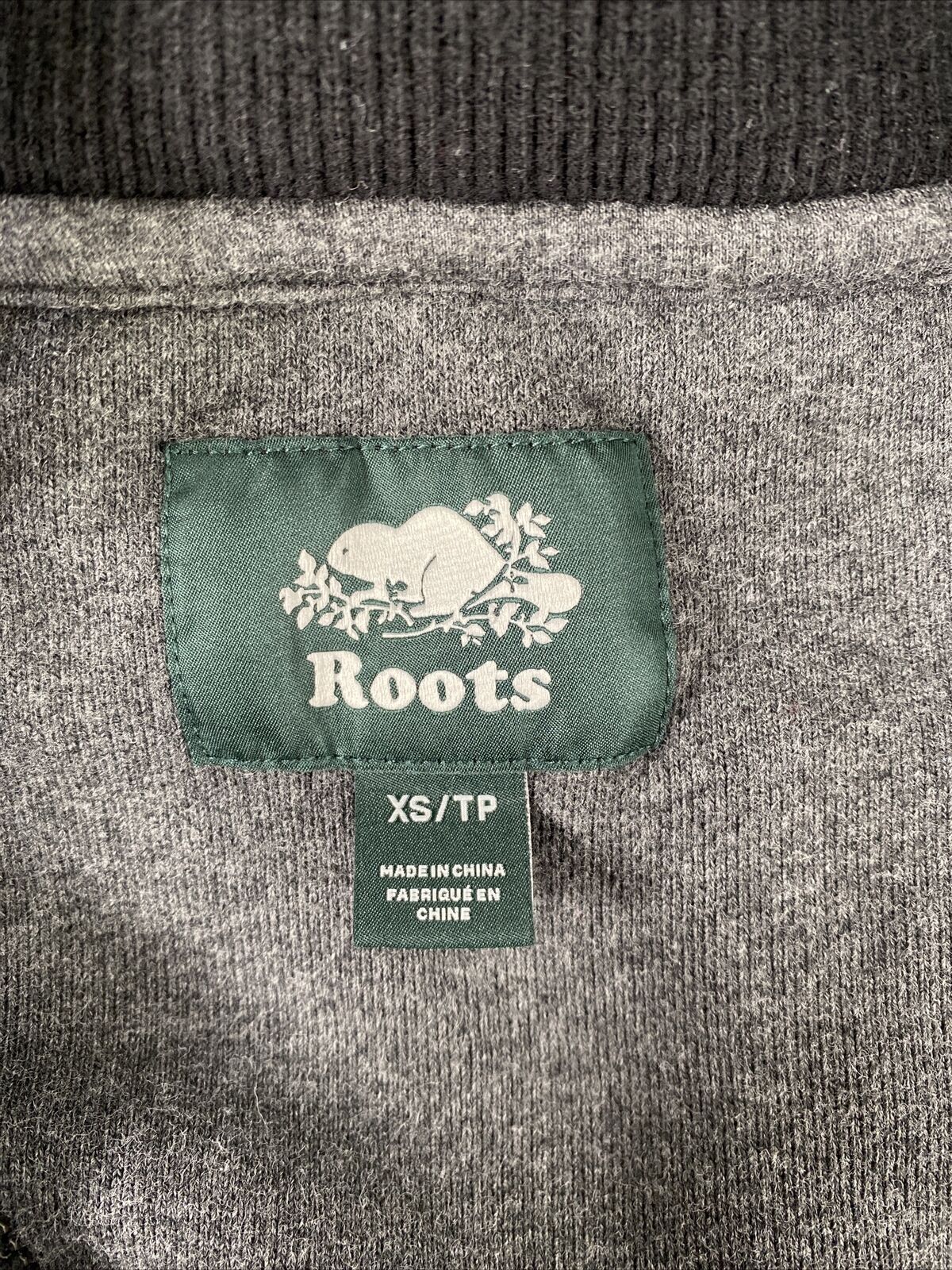 Roots Men's Black Long Sleeve Full Zip Hooded Sweatshirt - XS