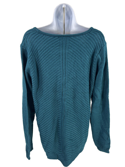 NEW APT 9. Women's Blue Cable Knit Long Sleeve Sweater - XL