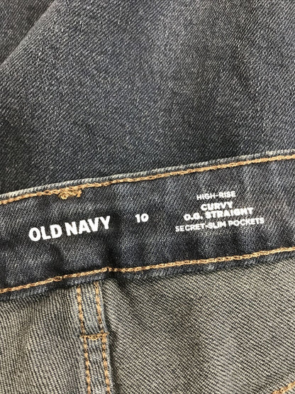 NEW Old Navy Women's Dark Wash High Rise Curvy Straight Denim Jeans - 10