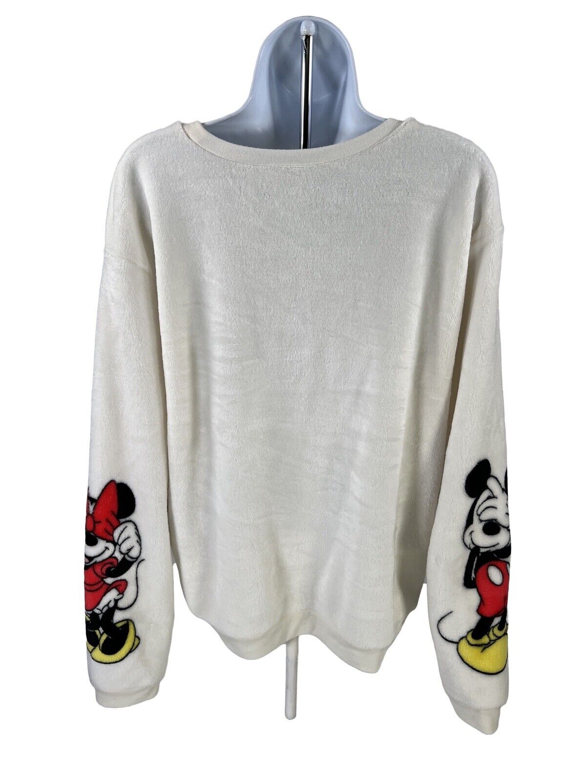 Disney Women's Ivory Better Together Mickey Fleece Sweatshirt - XL