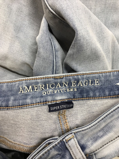 American Eagle Jeggings de talle alto X4 superelásticos con lavado claro para mujer - 2