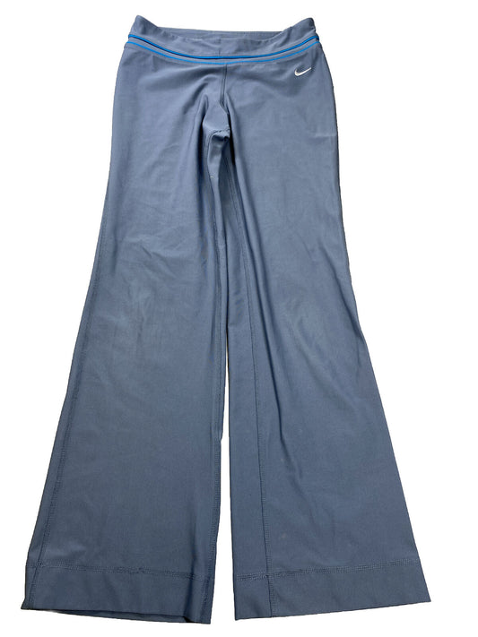 Nike Pantalones de yoga semi ajustados Dri-Fit grises para mujer - S