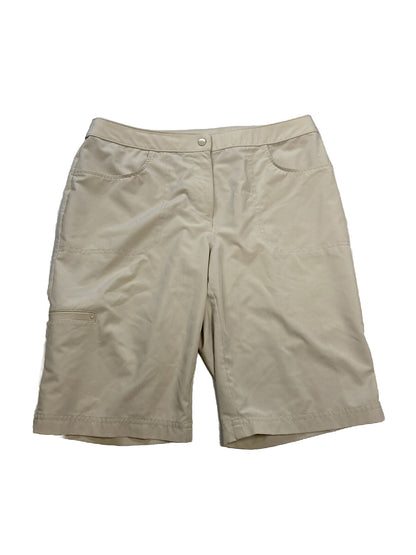 Chico's Pantalones cortos elásticos de fin de semana para mujer, color beige, 0,5/US 6 cortos
