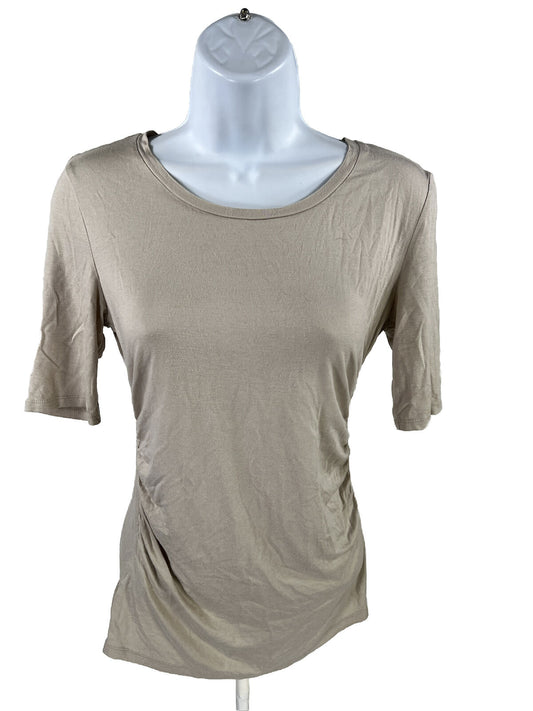 Ann Taylor Women's Gray Short Sleeve T-Shirt - S Petite