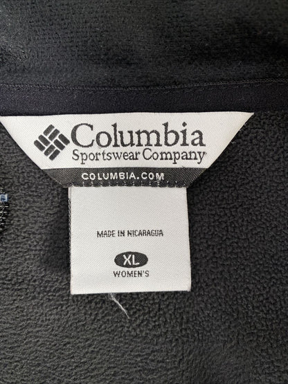 Columbia Chaqueta Soft Shell de manga larga con forro polar negro para mujer - XL