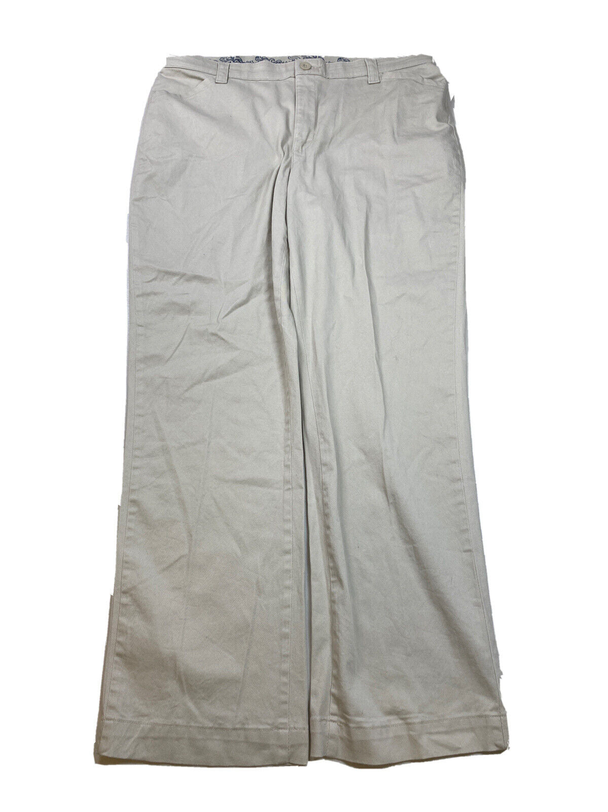 NUEVO Pantalón chino Lee con cintura elástica y ajuste cómodo en color beige para mujer - 18 M