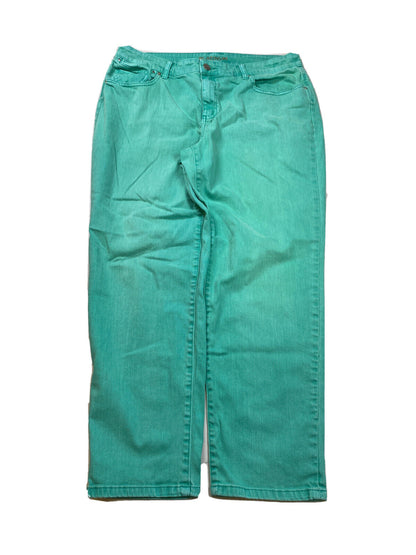 Chicos Platinum Women's Blue/Green Skimmer Jeans - 2 (US 12)