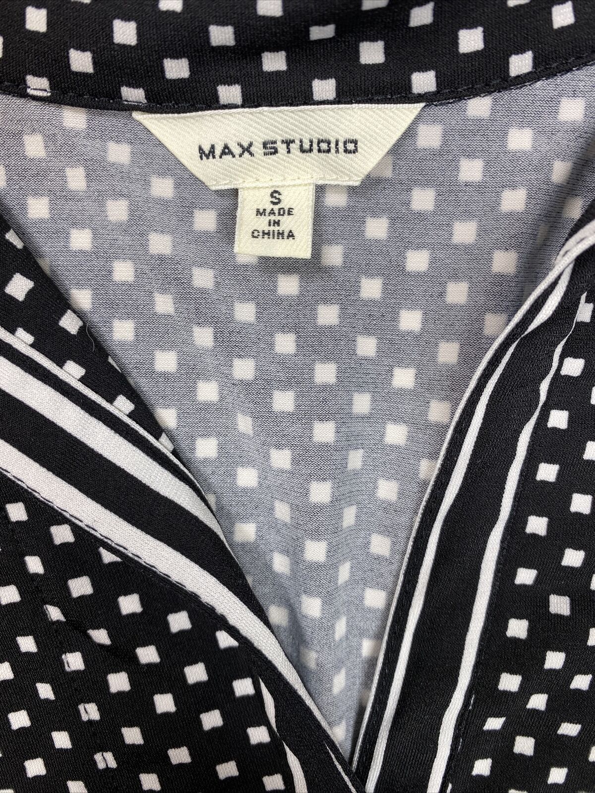 Max Studio Women's Black 3/4 Bell Sleeve Stretch Shift Dress - S