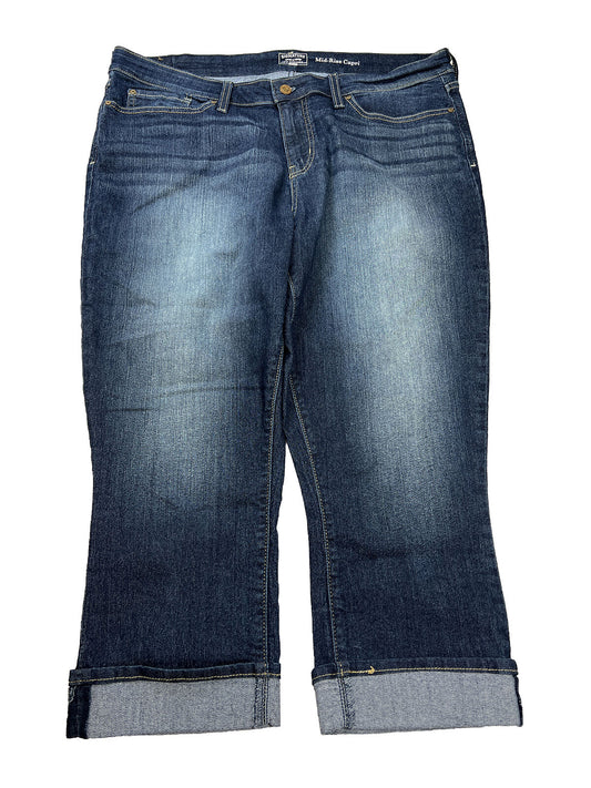 Levi's Signature Women's Dark Wash Mid Rise Capri Jeans - 18