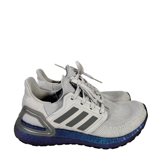Adidas Women's Gray/Purple Ultraboost 20 Dash Lace Up Running Shoes - 7