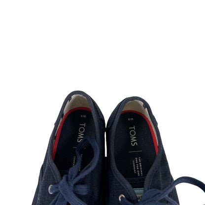 Toms Women's Navy Blue Platform Sneakers Shoes - 8