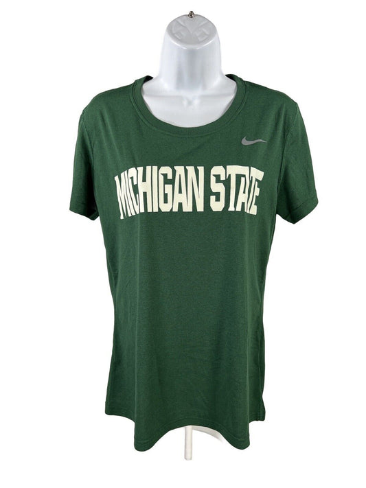 NikeCamiseta de manga corta MSU Michigan State de mujer de color verde - M