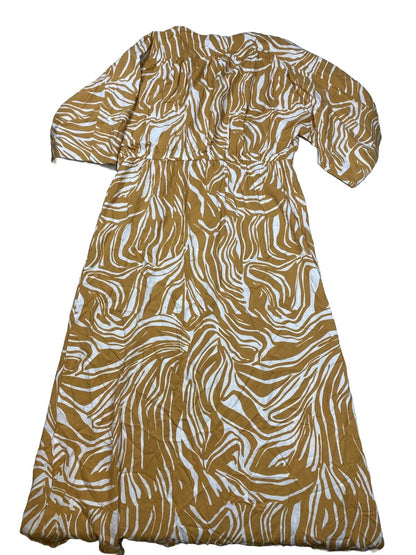 NEW Soft Surroundings Women's Yellow Golden Age Shirt Dress - S (6-8)