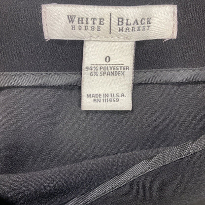 White House Black Market Women's Black Knee Length Mermaid Skirt - 0