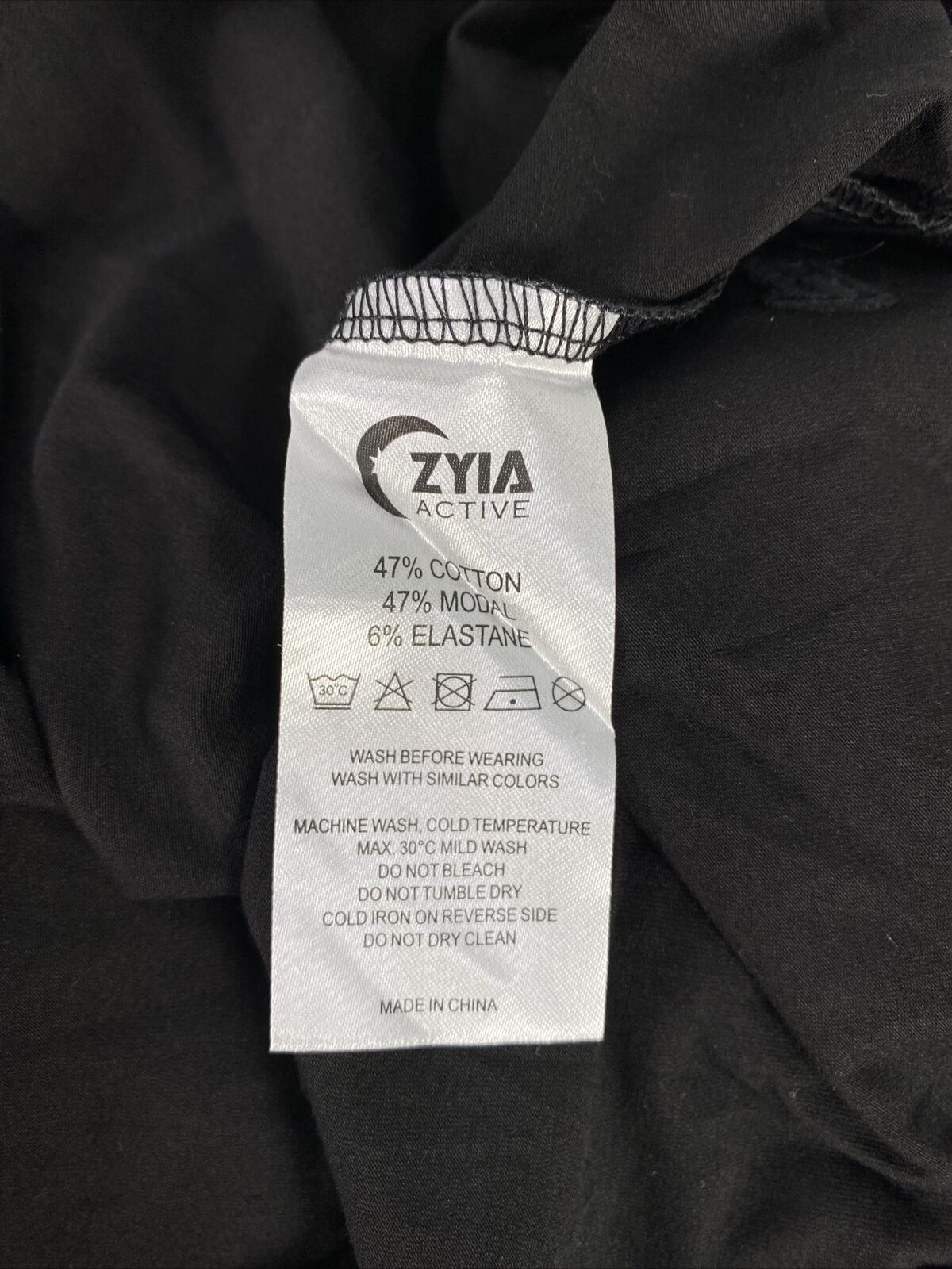 NUEVO Camiseta sin mangas con corte deportivo negro Zyia Active para hombre - S